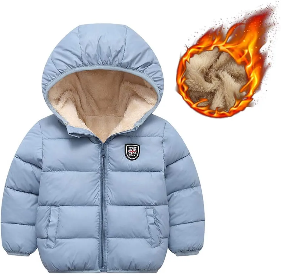 Happy Cherry Toddler Down Jacket Removable Hooded Windproof Snow Winter Coat Outwear