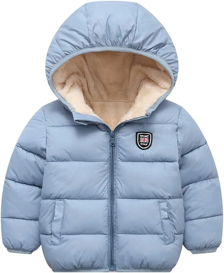 Happy Cherry Toddler Down Jacket Removable Hooded Windproof Snow Winter Coat Outwear