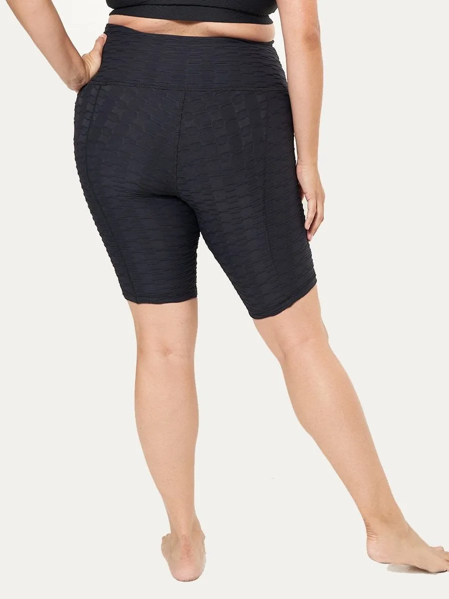 Hi-Rise Biker Short - Black Links Pattern