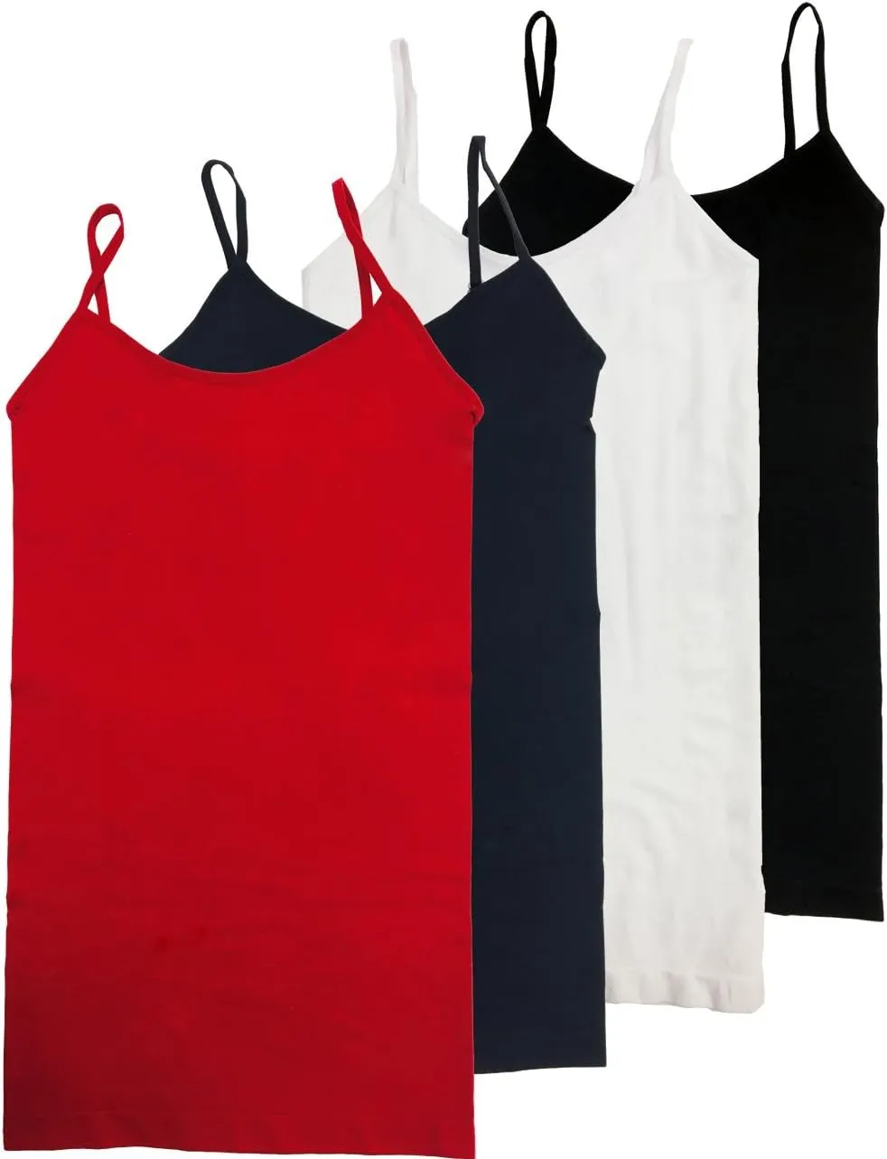 HL California Camisole 4 Way Stretch Seamless Basic Layering Top Pack of 4 *Ships from USA*