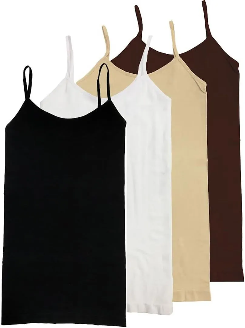 HL California Camisole 4 Way Stretch Seamless Basic Layering Top Pack of 4 *Ships from USA*