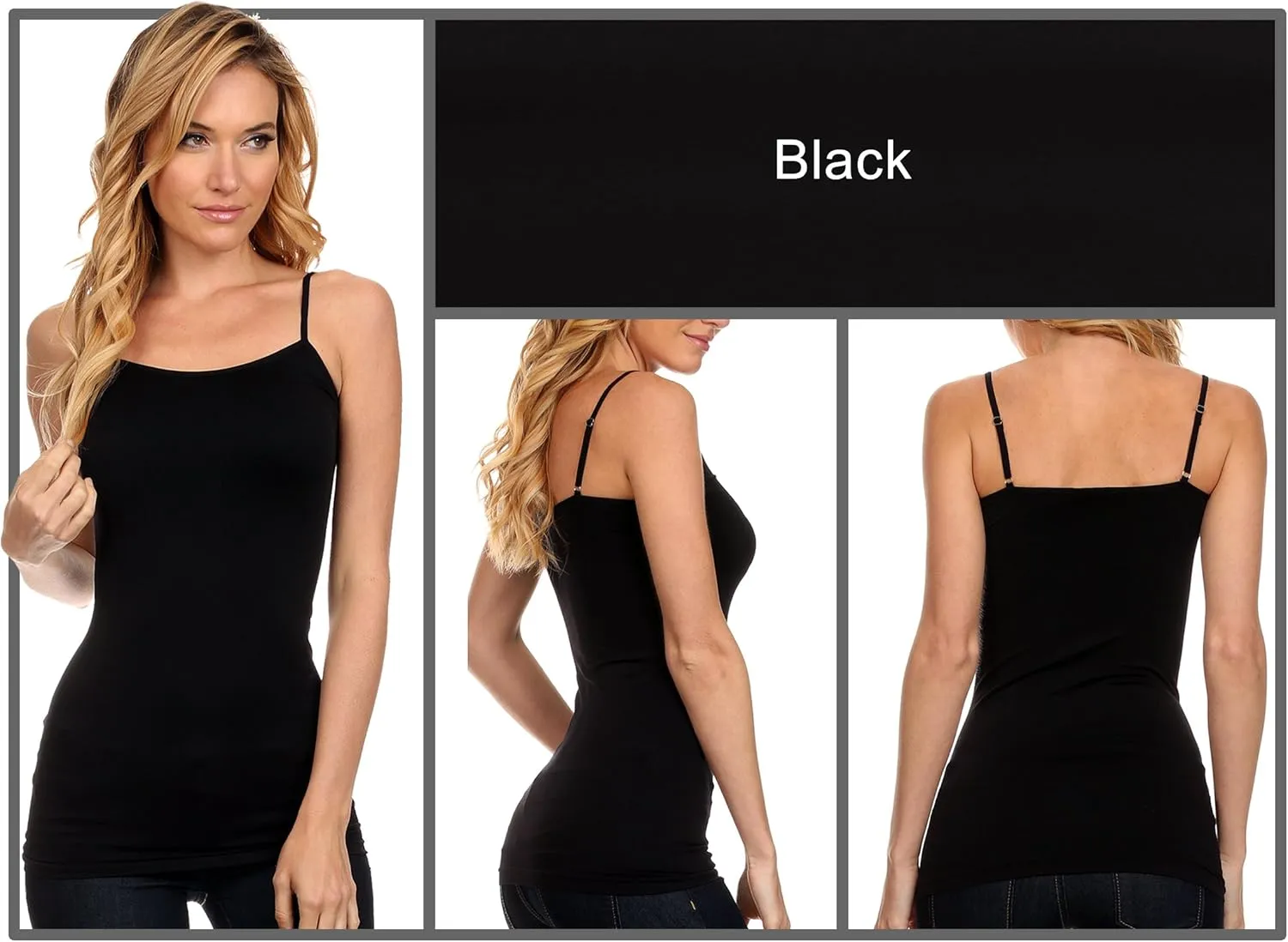 HL California Camisole 4 Way Stretch Seamless Basic Layering Top Pack of 4 *Ships from USA*