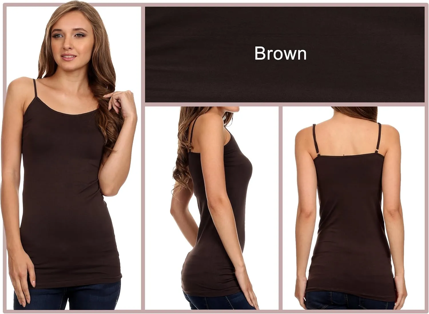 HL California Camisole 4 Way Stretch Seamless Basic Layering Top Pack of 4 *Ships from USA*