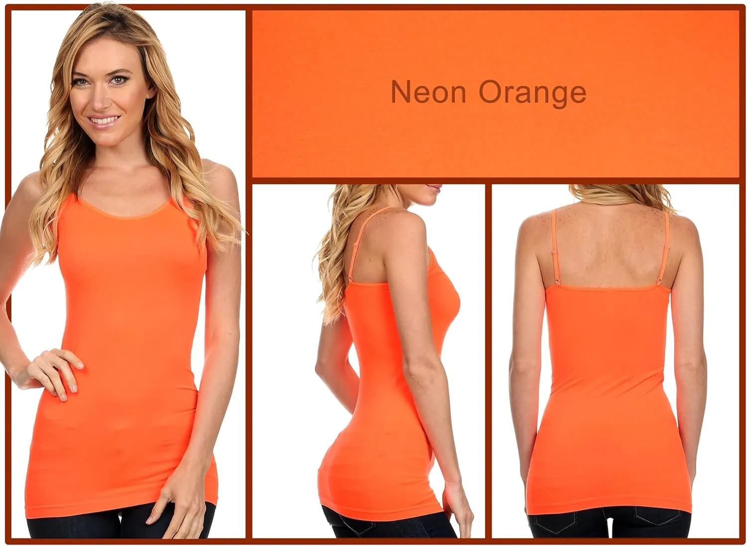 HL California Camisole 4 Way Stretch Seamless Basic Layering Top Pack of 4 *Ships from USA*