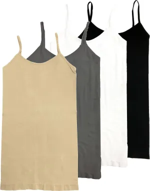 HL California Camisole 4 Way Stretch Seamless Basic Layering Top Pack of 4 *Ships from USA*