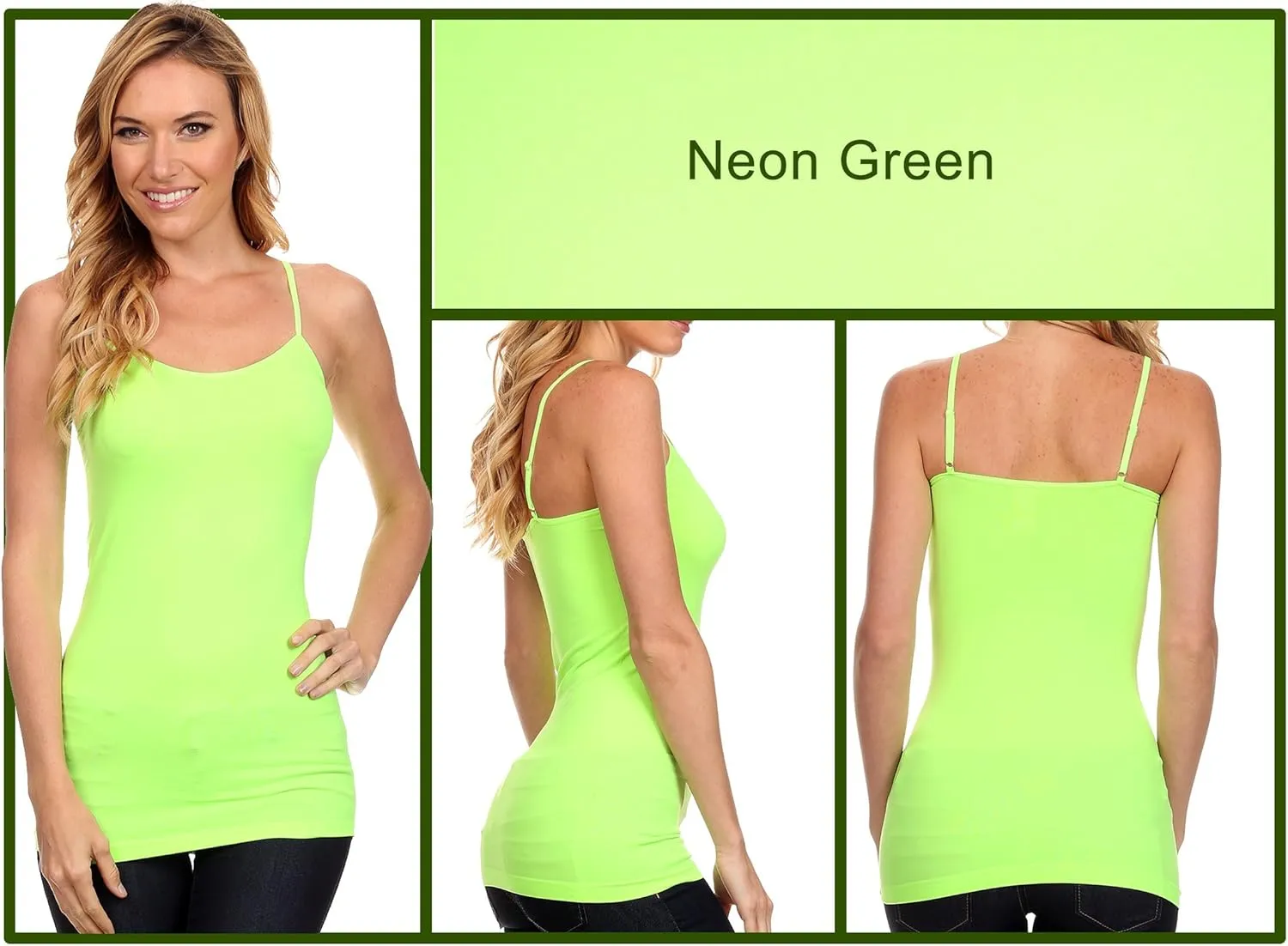 HL California Camisole 4 Way Stretch Seamless Basic Layering Top Pack of 4 *Ships from USA*