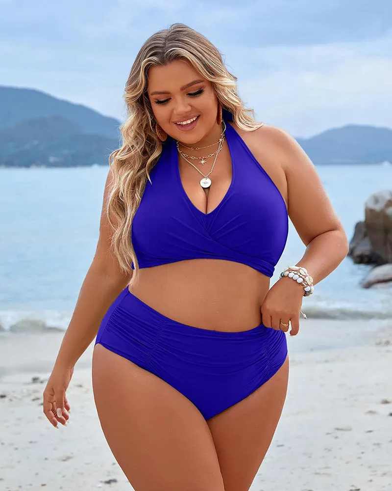 🩱Hot Sale 49% OFF👙 Tummy Control Bathing Suits Modest High Waisted Bikini Sets