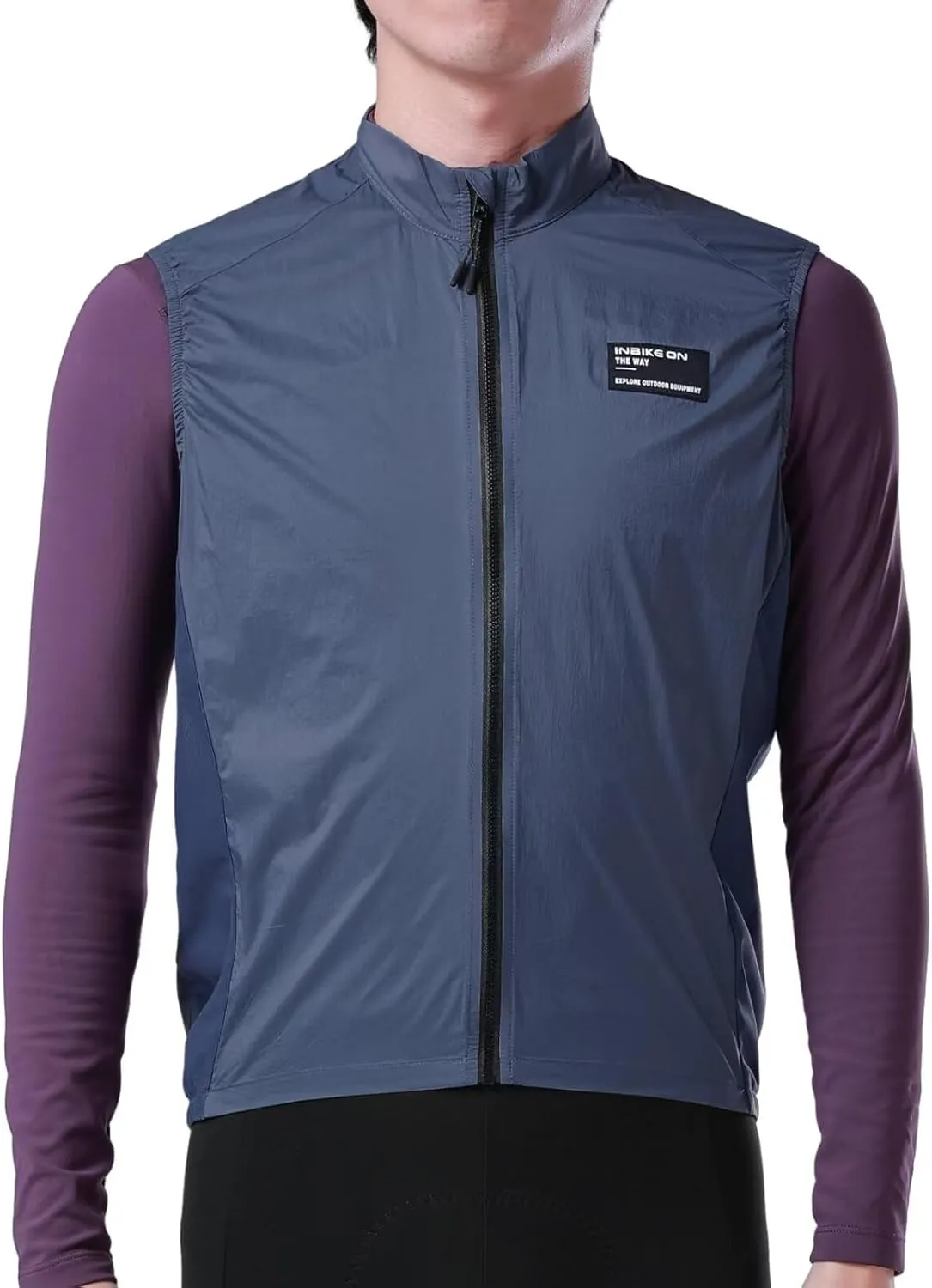INBIKE Unisex Cycling Vest Windproof Sleeveless Bicycle Jacket, Lightweight Breathable Vest with 2 Pockets