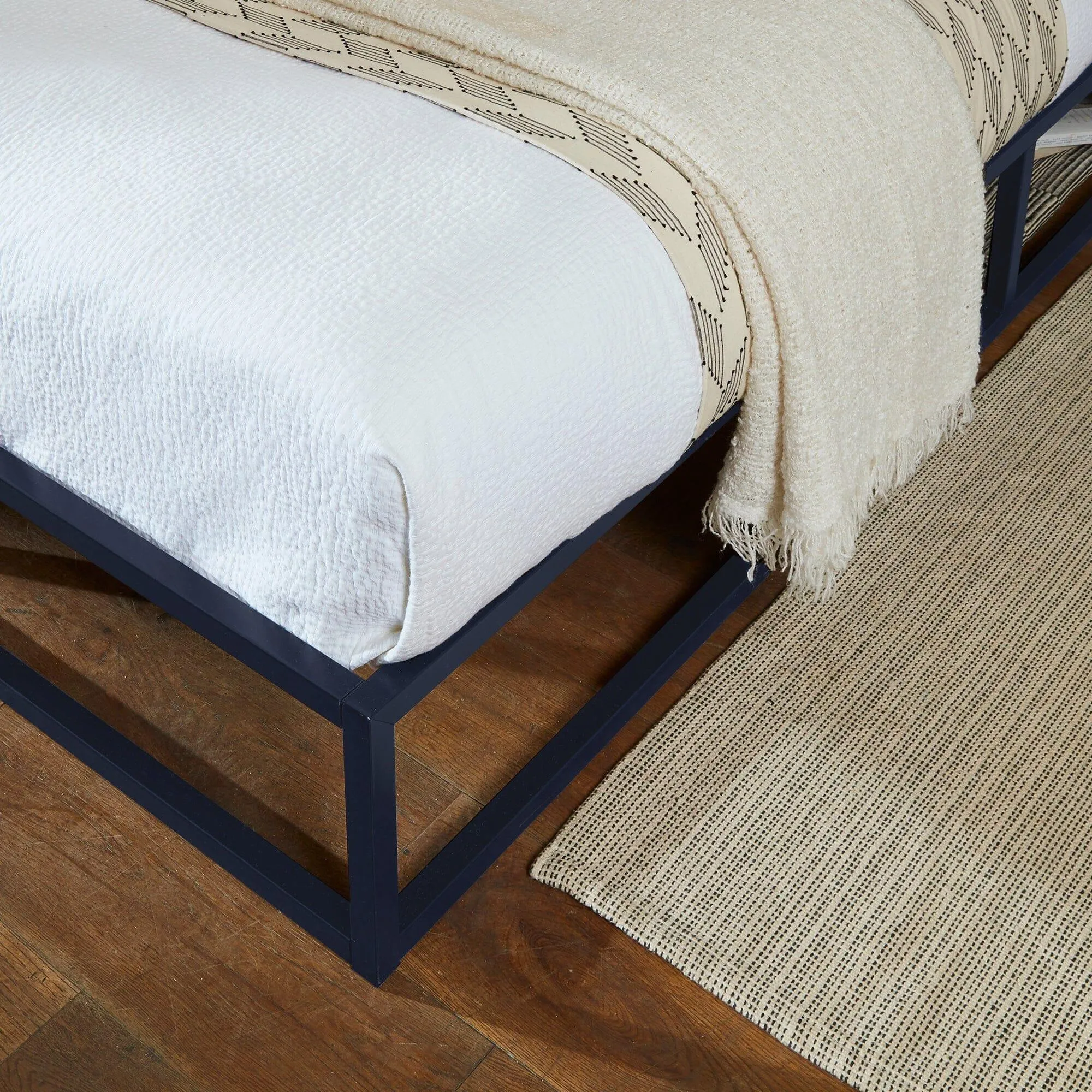 Indy Double Platform Bed - Blue Metal