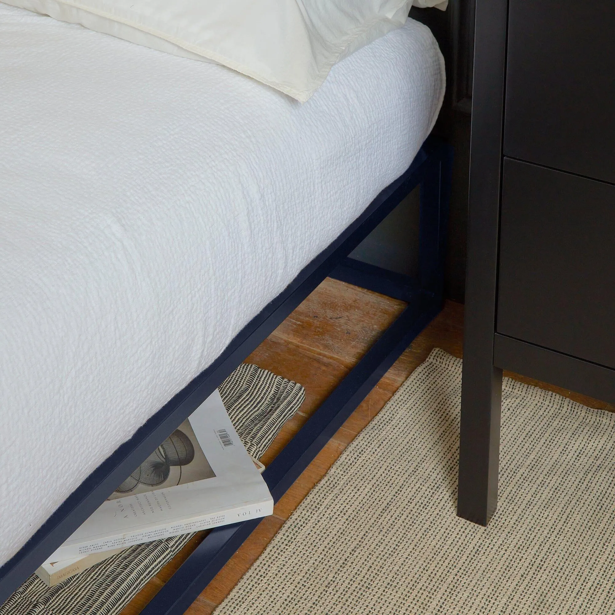 Indy Double Platform Bed - Blue Metal