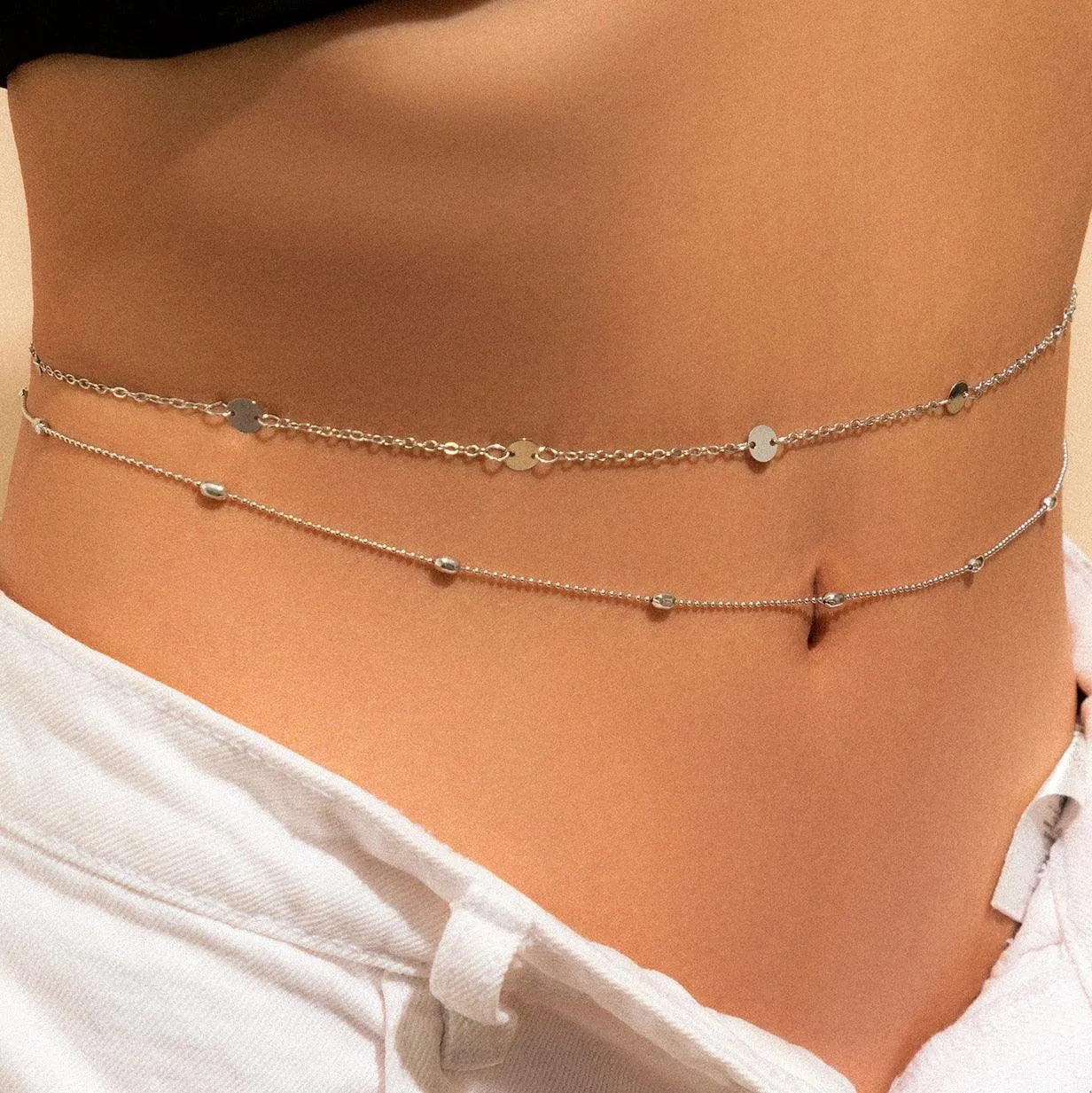 Ingemark Sexy Flat Snake Chain Waist Belly Belt