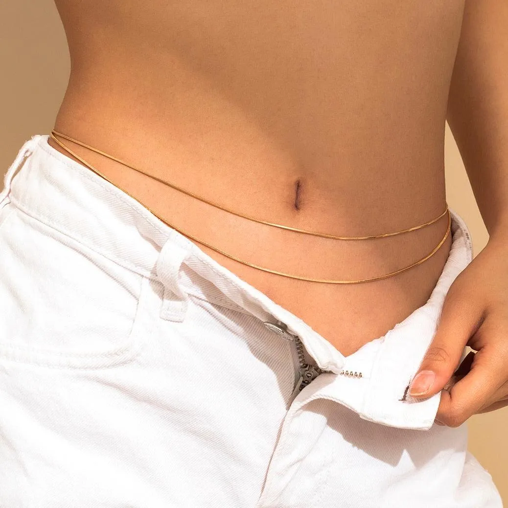 Ingemark Sexy Flat Snake Chain Waist Belly Belt