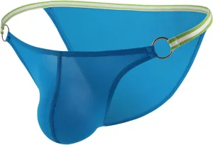 JEsilunmaMY Sexy Hollow Bikini Briefs for Men Ice Silk Low Rise Bulge Pouch Underwear Solid Color Breathable G-String Thongs