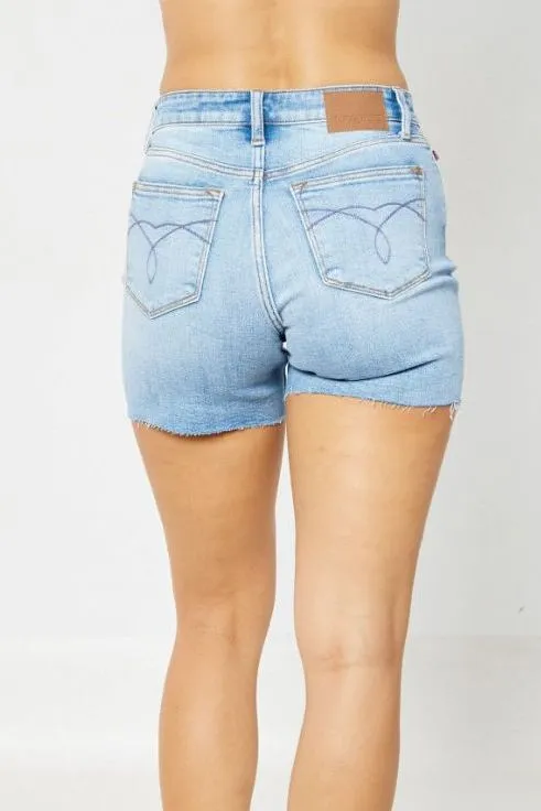 Judy blue High Waist Light Wash Shorts (reg and curvy) 15276