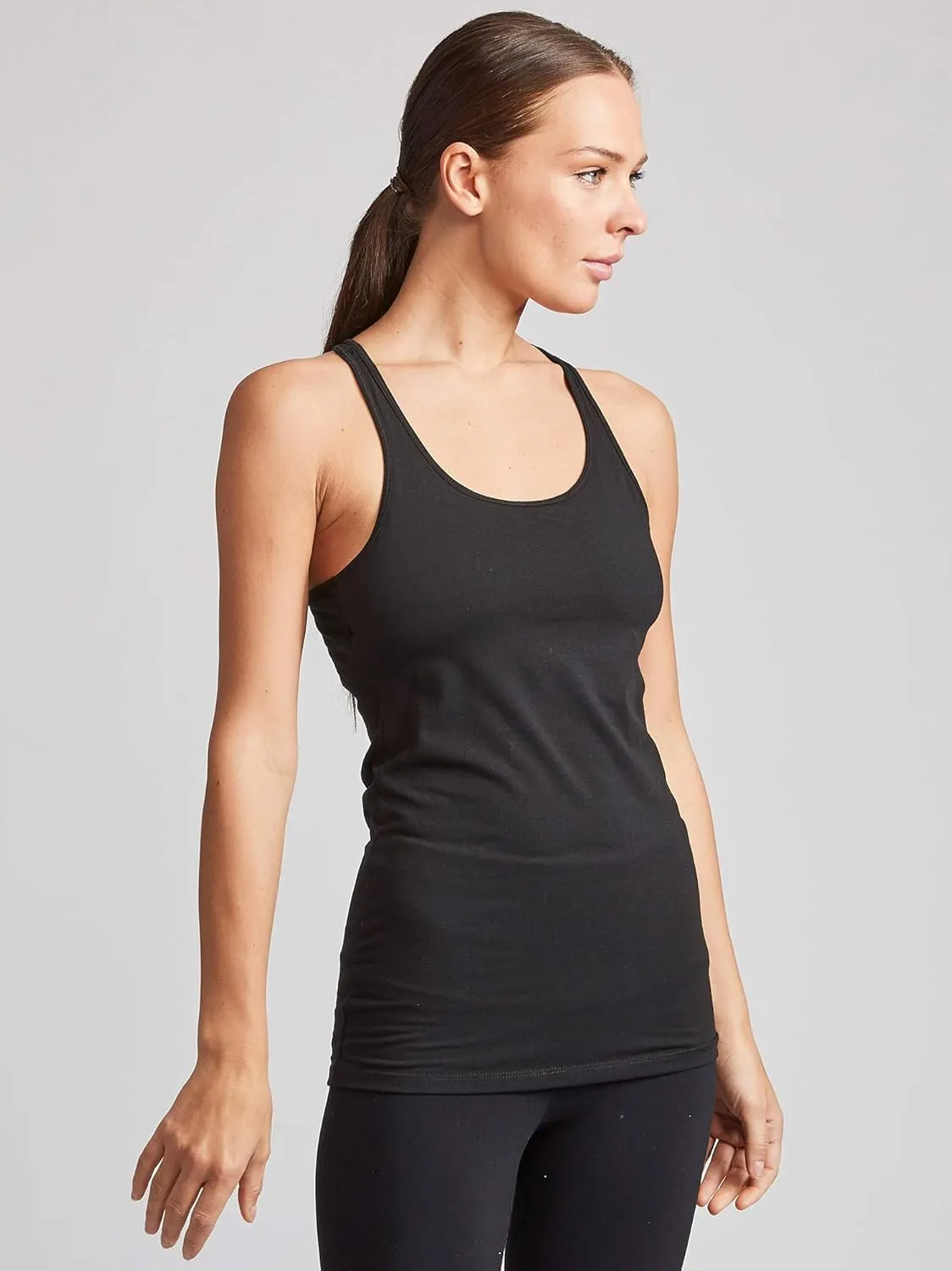 Kalon Women's 4-Pack Racerback Shelf Bra Camisole Base Layer