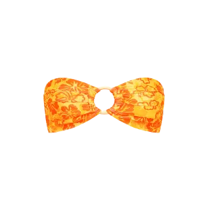 Kulani Kinis Strapless Bandeau Bikini Top - Tangerine Dreams - FINAL SALE
