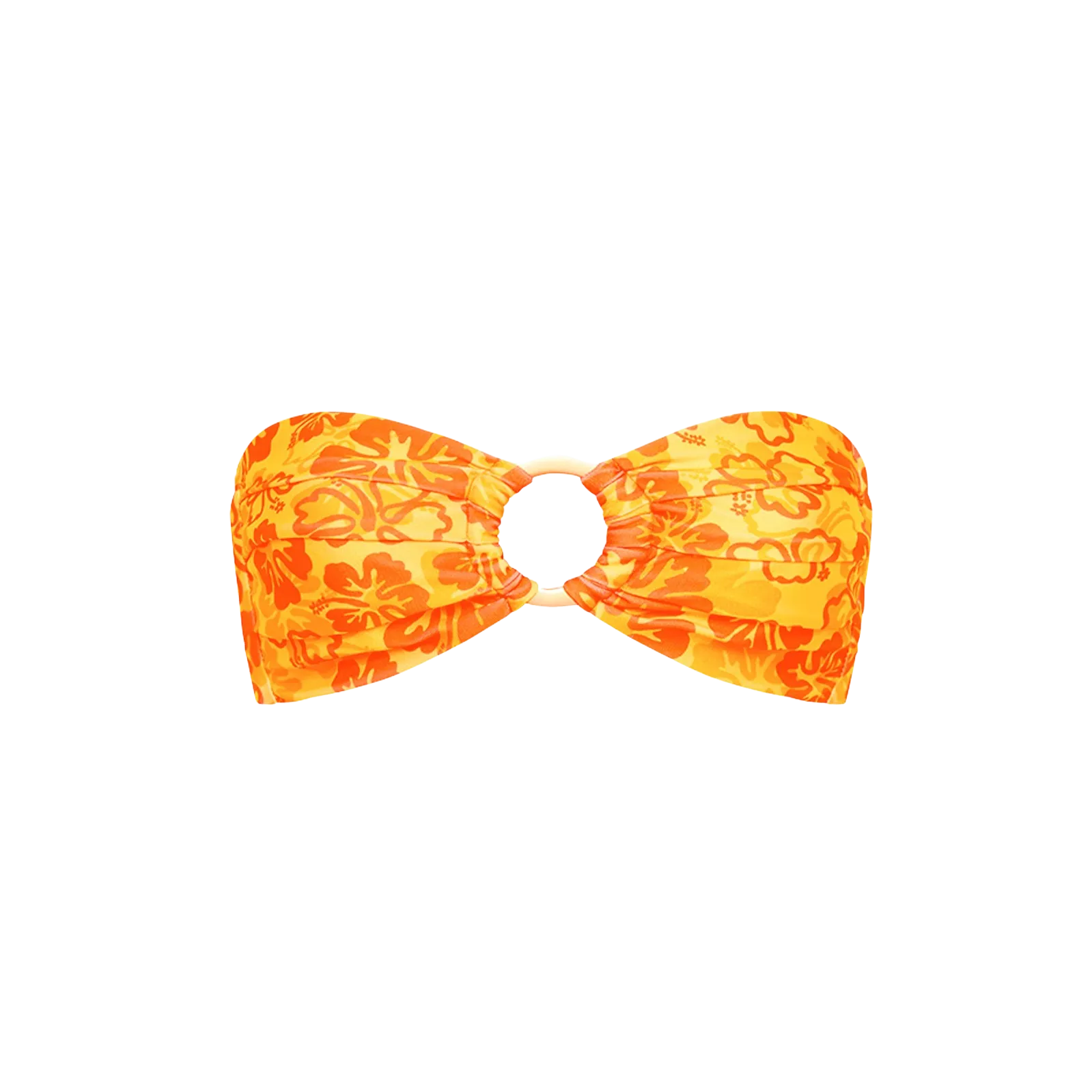 Kulani Kinis Strapless Bandeau Bikini Top - Tangerine Dreams - FINAL SALE