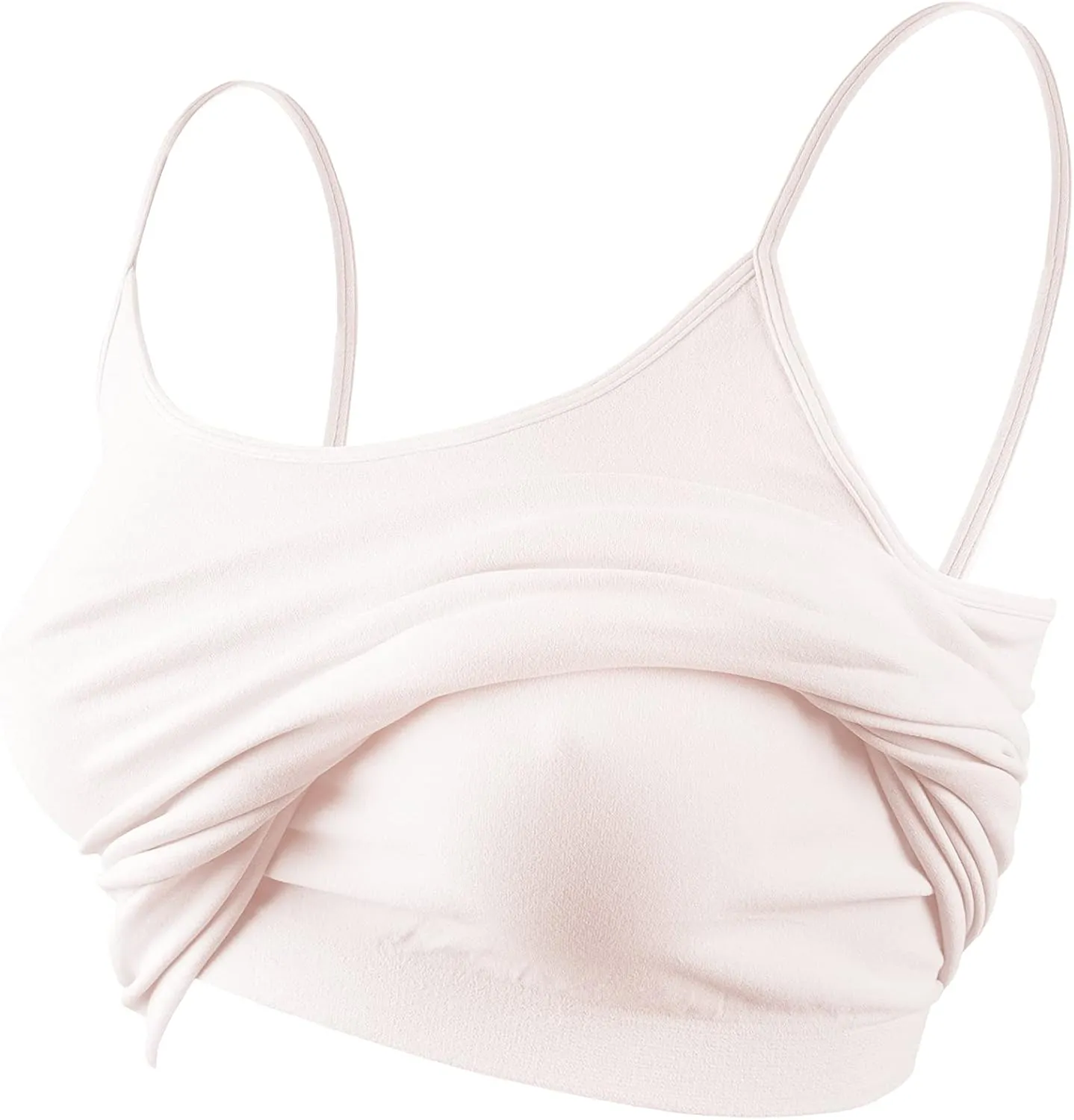 Kurve Women's Camisole Tank Top  Built-in Shelf Bra Spaghetti Strap Basic Solid Stretch Long Cami Layering