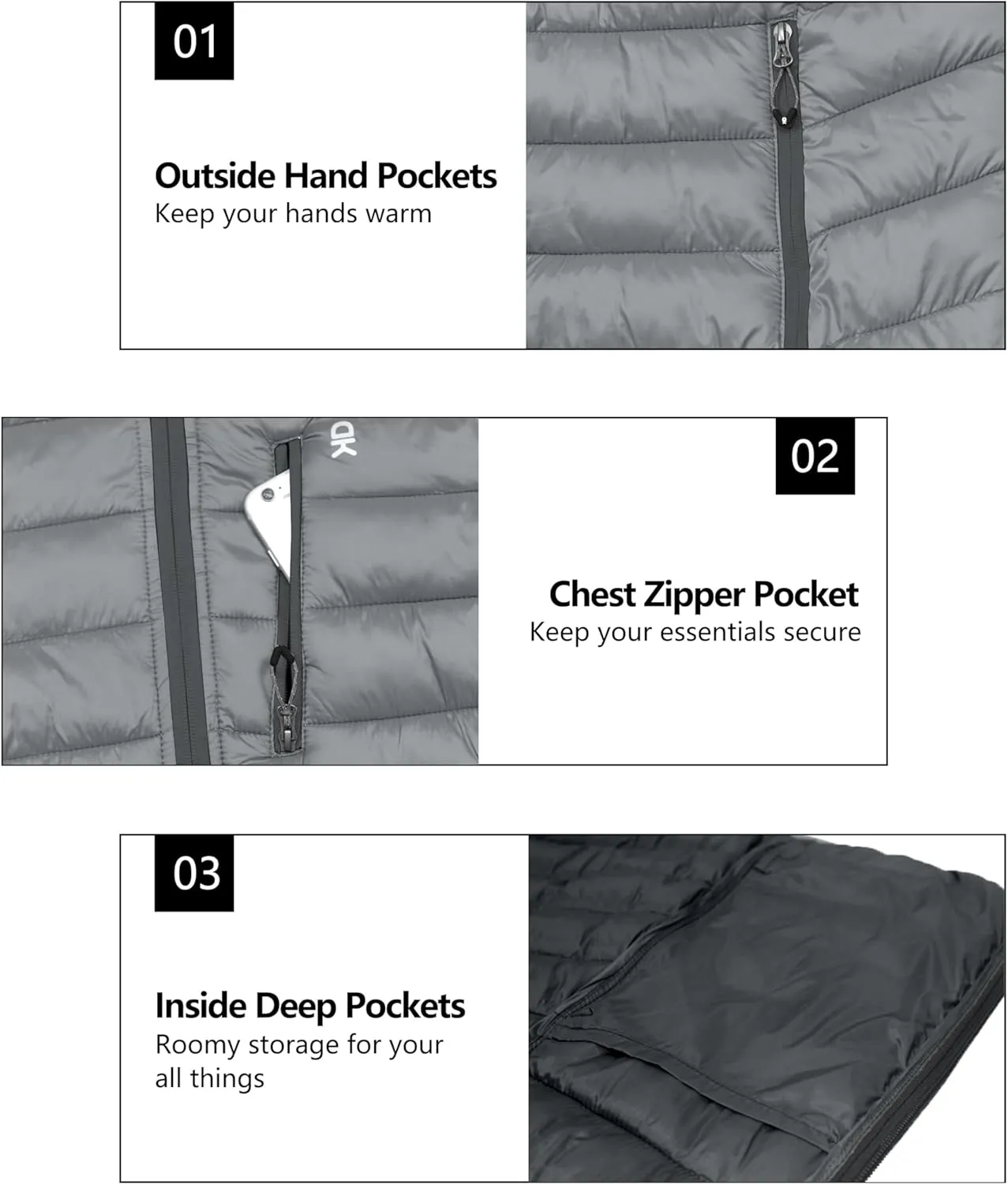 Little Donkey Andy Men's Packable Puffer Jacket Lightweight Hooded Windproof Winter Coat with Recycled Insulation