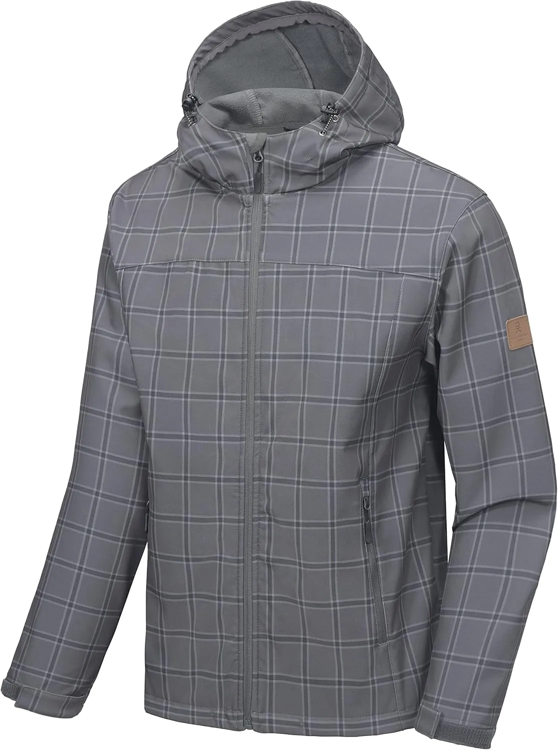 Little Donkey Andy Mens Softshell Jacket with Removable Hood, Fleece Lined