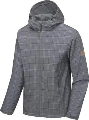 Little Donkey Andy Mens Softshell Jacket with Removable Hood, Fleece Lined