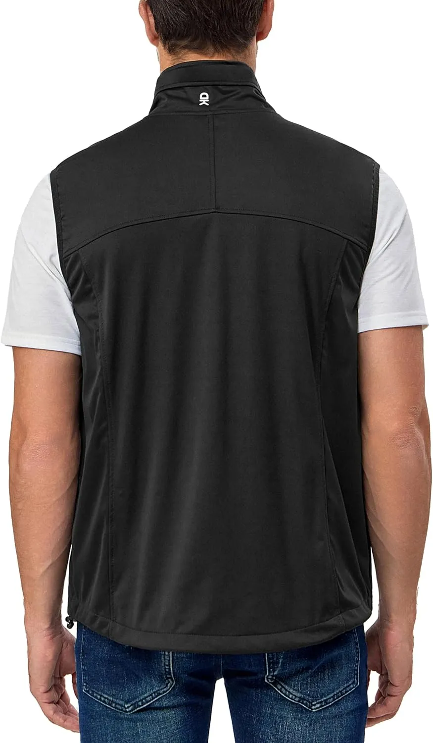 Little Donkey Andy Men's Softshell Vest, Lightweight Golf Vest Windproof Sleeveless Cycling Jacket for Running, Hiking
