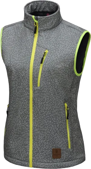 Little Donkey Andy Women's Fleece Lined Softshell Vest Lightweight Windproof Sleeveless Jacket for Hiking Outdoor Travel Golf
