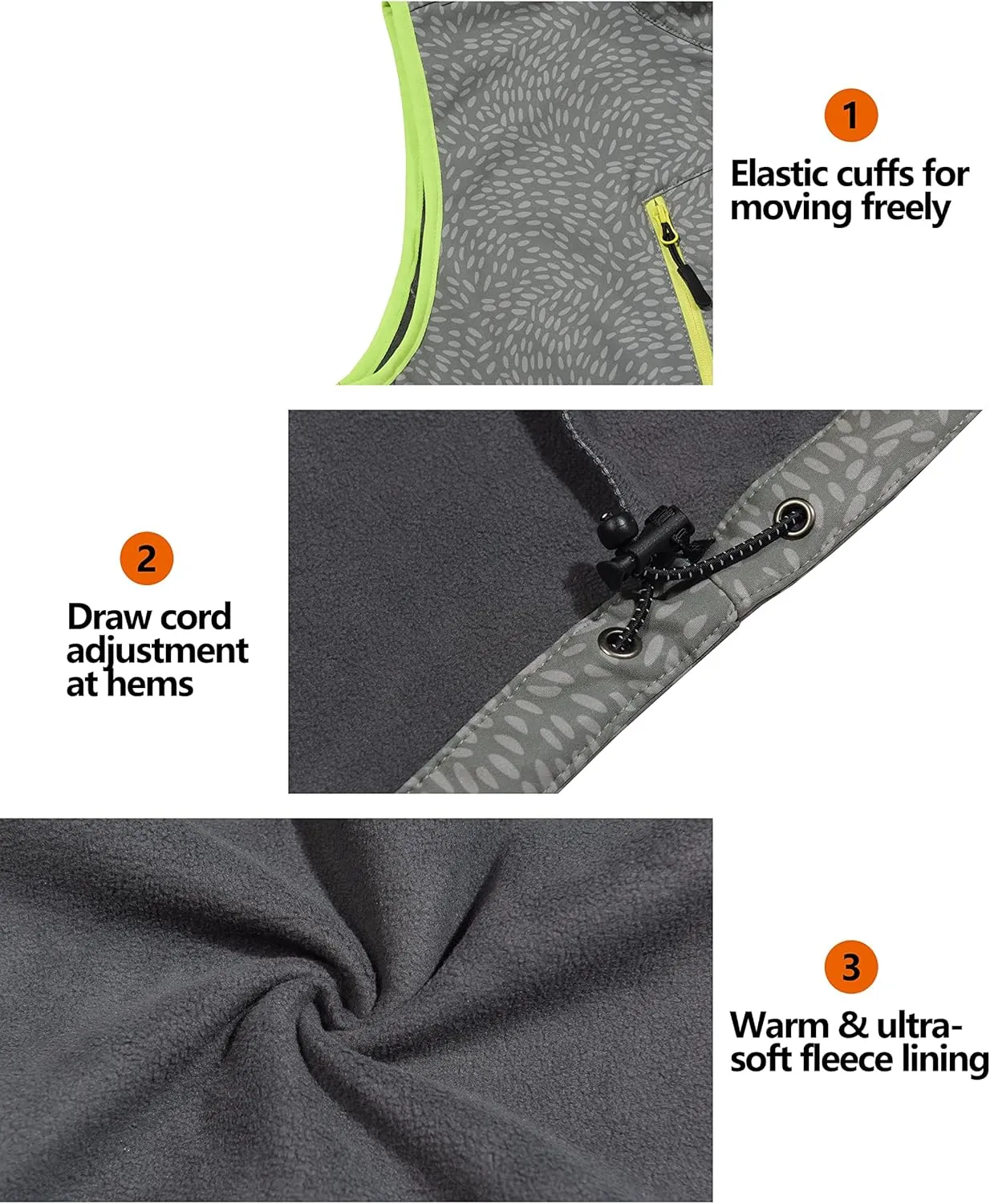 Little Donkey Andy Women's Fleece Lined Softshell Vest Lightweight Windproof Sleeveless Jacket for Hiking Outdoor Travel Golf