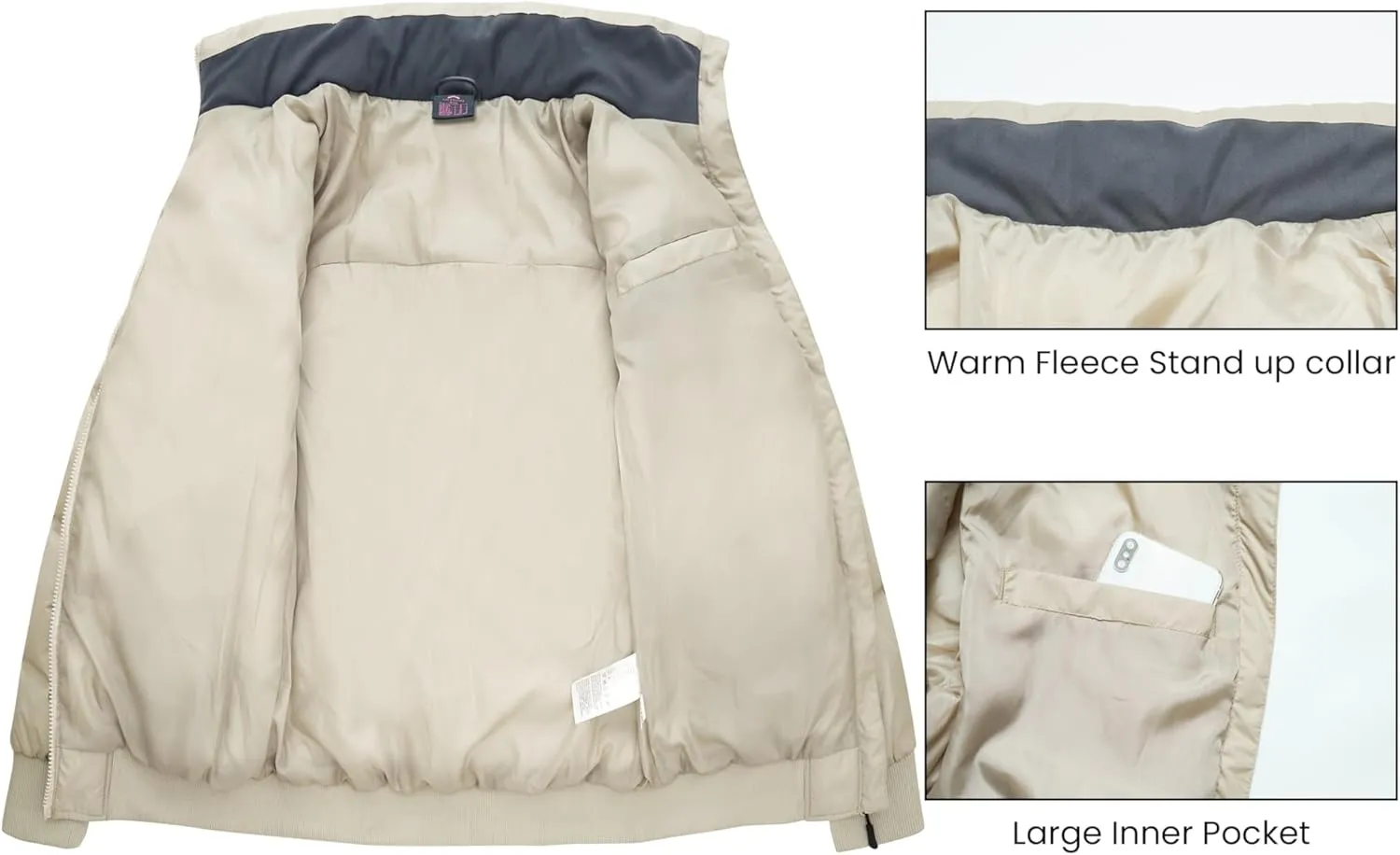 Little Donkey Andy Women's Warm Puffer Jacket Lightweight Windproof Winter Coat with Recycled Insulation