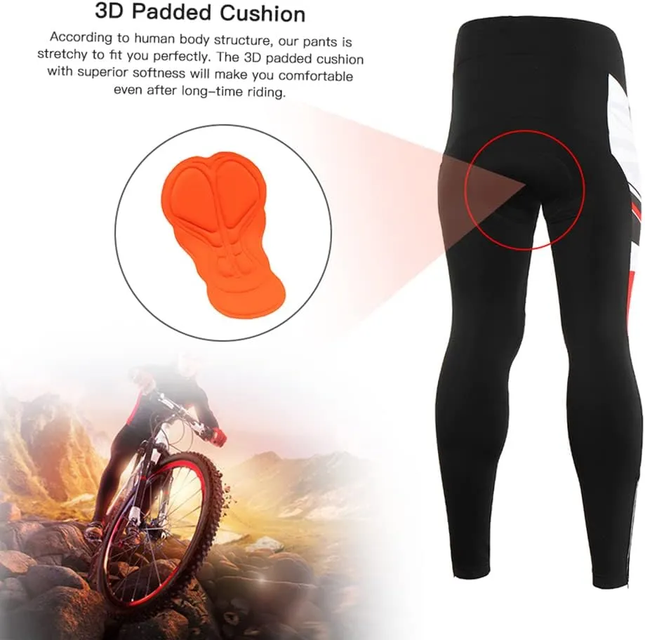 Lixada Men's Cycling Jersey Suit Winter Thermal Fleece Long Sleeve MTB Road Bicycle Shirt with 3D Tights Padded Pants
