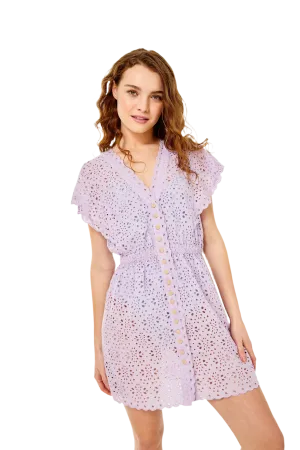 Louise Coverup-Eyelet-Pastel Lilac by Cartolina