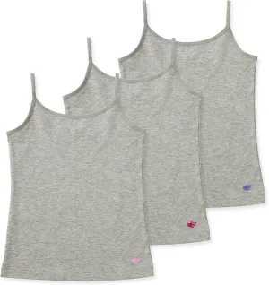 Lucky & Me | Emma Girls Camisoles | Longer Length w/Adjustable Straps | Tagless | Wear on Its Own Or Layering Top | 3-Pack