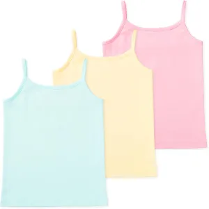 Lucky & Me | Gracie Girls Camisoles | Organic Cotton | Tagless | Wear on Its Own Or Layering Top | 3-Pack