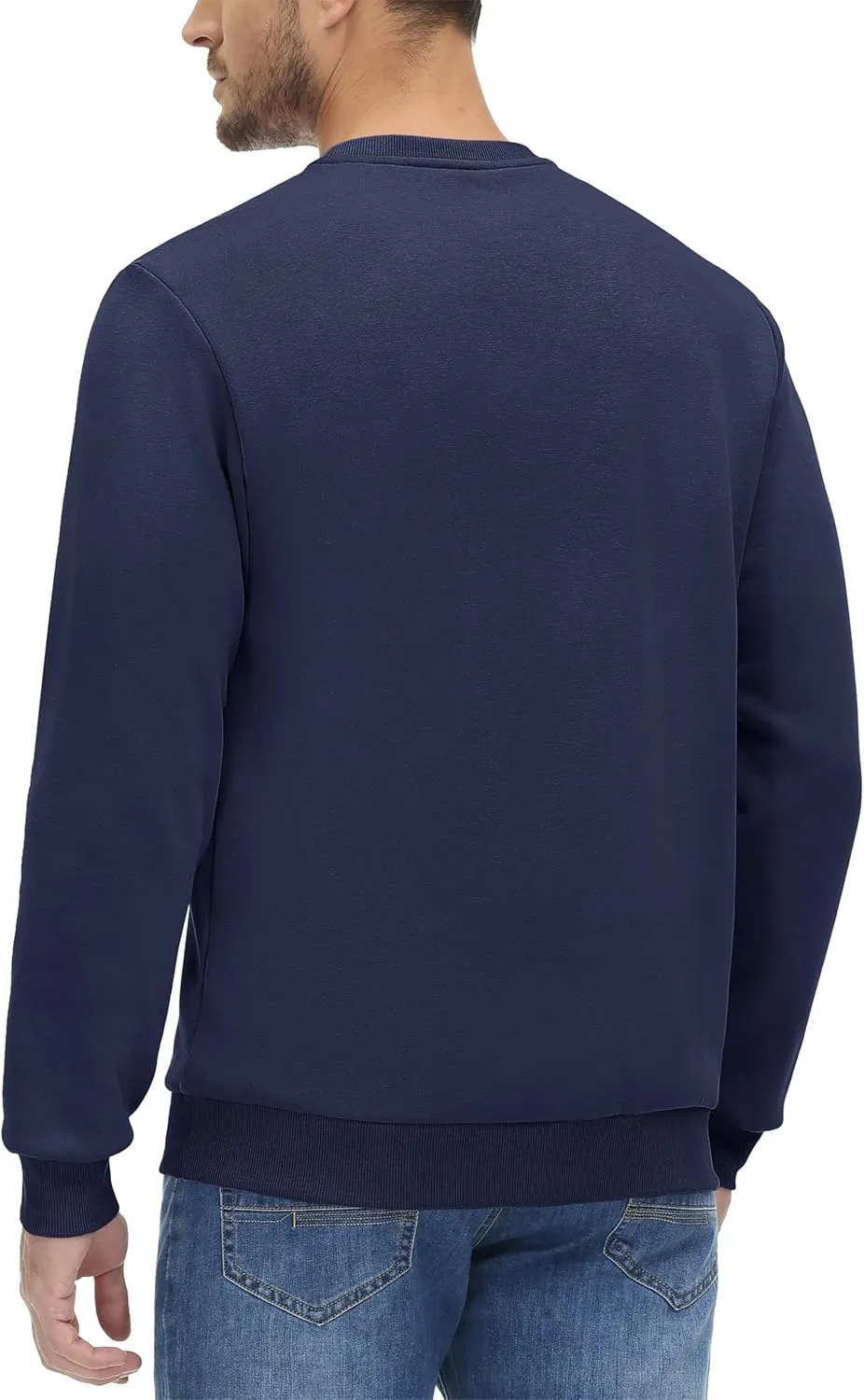 MAGCOMSEN Men's Crewneck Sweatshirt Long Sleeve Casual Warm Fleece Pullover