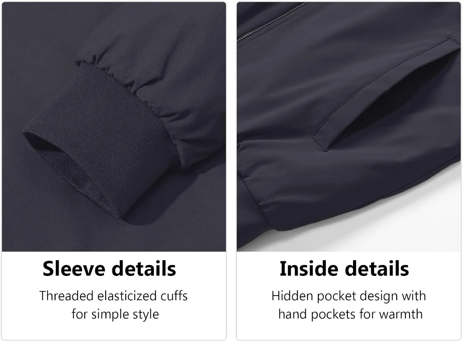 MAGNIVIT Men's Winter Bomber Jacket Windproof Warm Full Zipper Outer Wear Casual Flight Jacket Coat with Pockets