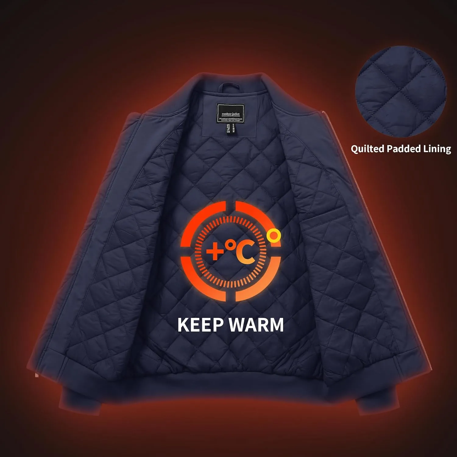 MAGNIVIT Men's Winter Bomber Jacket Windproof Warm Full Zipper Outer Wear Casual Flight Jacket Coat with Pockets