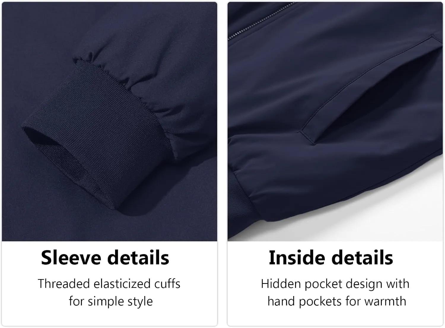 MAGNIVIT Men's Winter Bomber Jacket Windproof Warm Full Zipper Outer Wear Casual Flight Jacket Coat with Pockets