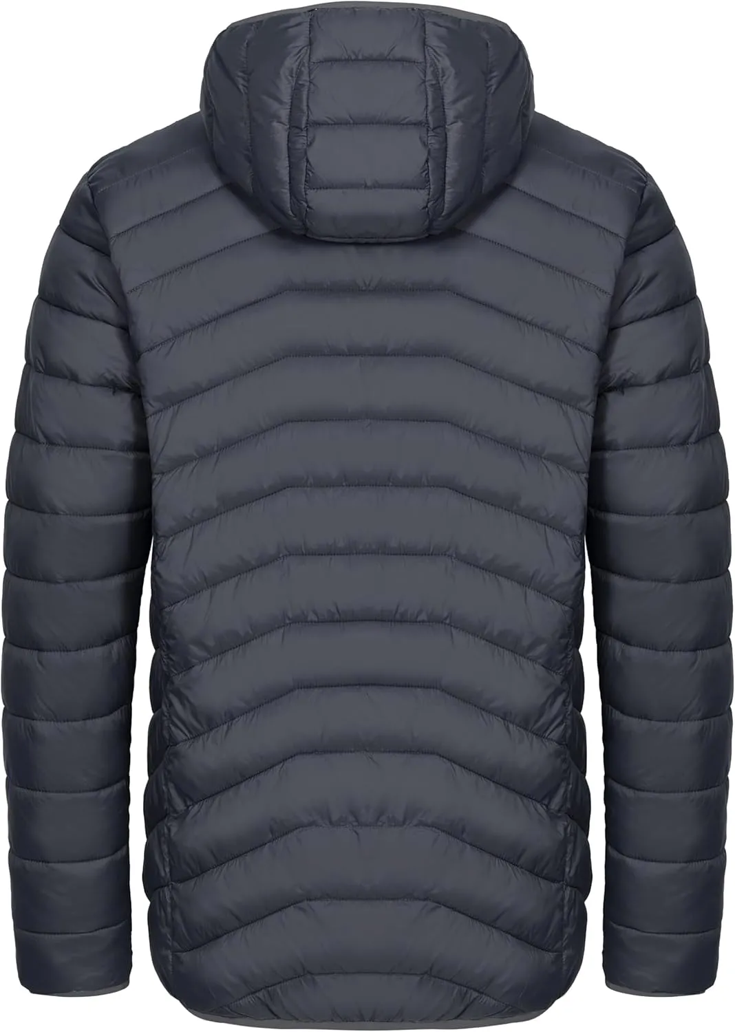 Mapamyumco Men's Packable Lightweight Puffer Jacket Hooded Windproof Winter Coat with Recycled Insulation