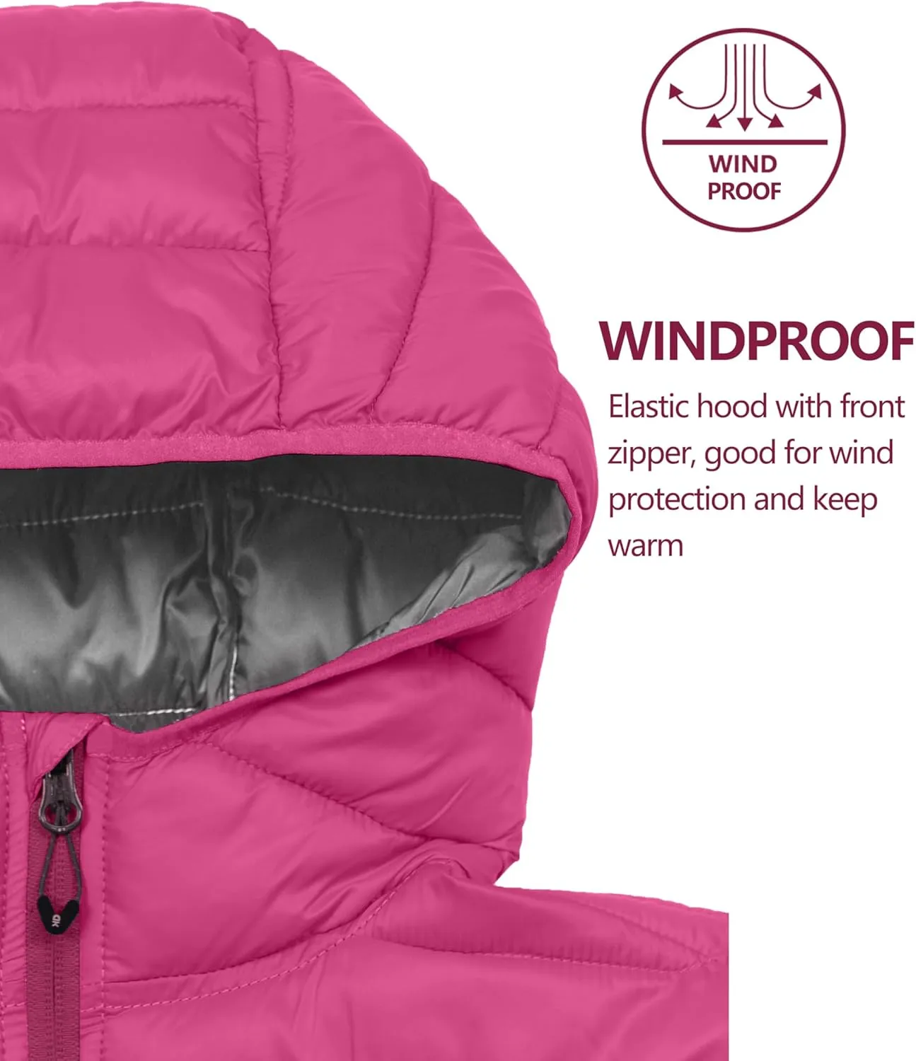 Mapamyumco Women's Puffer Jacket, Lightweight Hooded Winter Coat Windproof and Packable