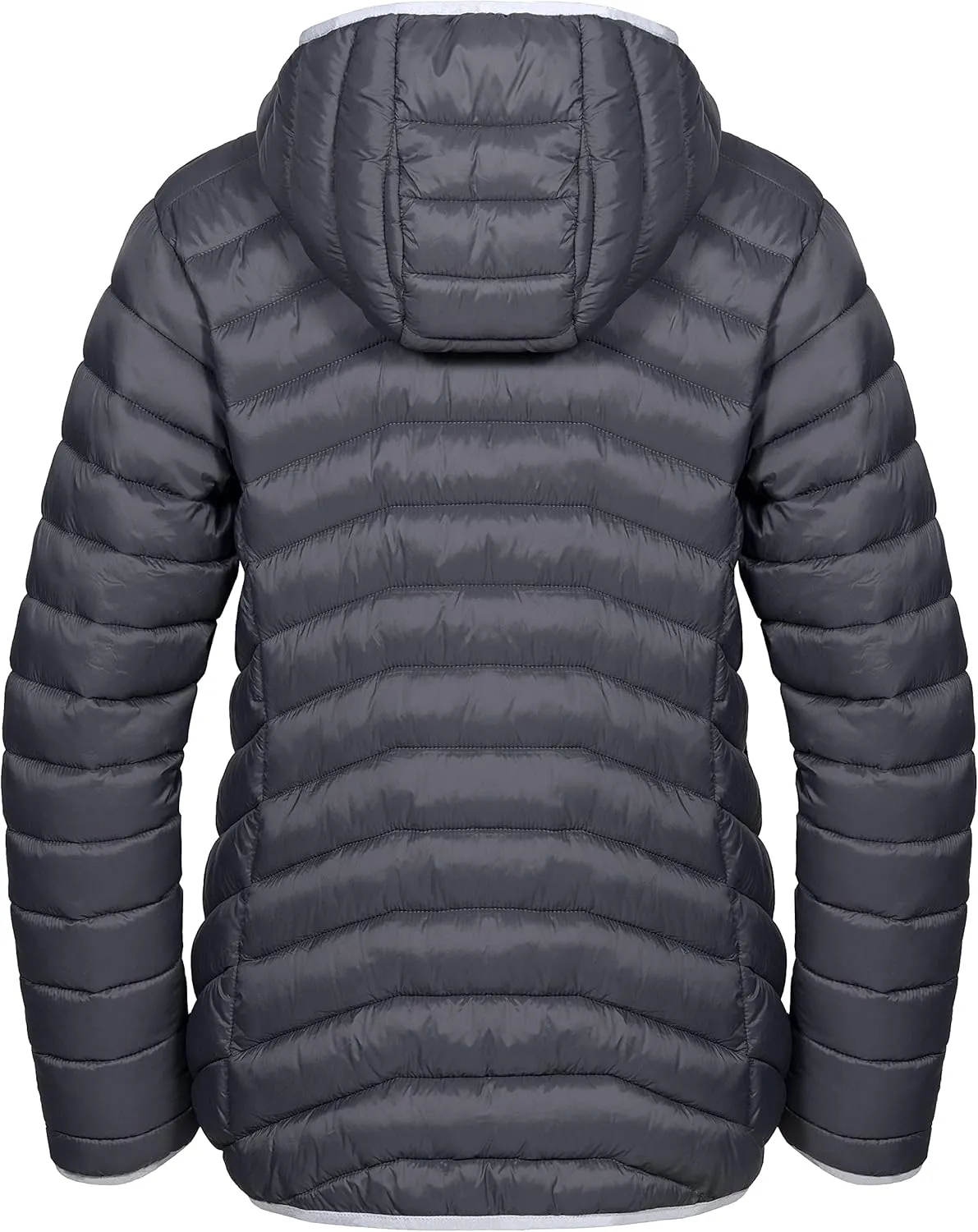 Mapamyumco Women's Puffer Jacket, Lightweight Hooded Winter Coat Windproof and Packable
