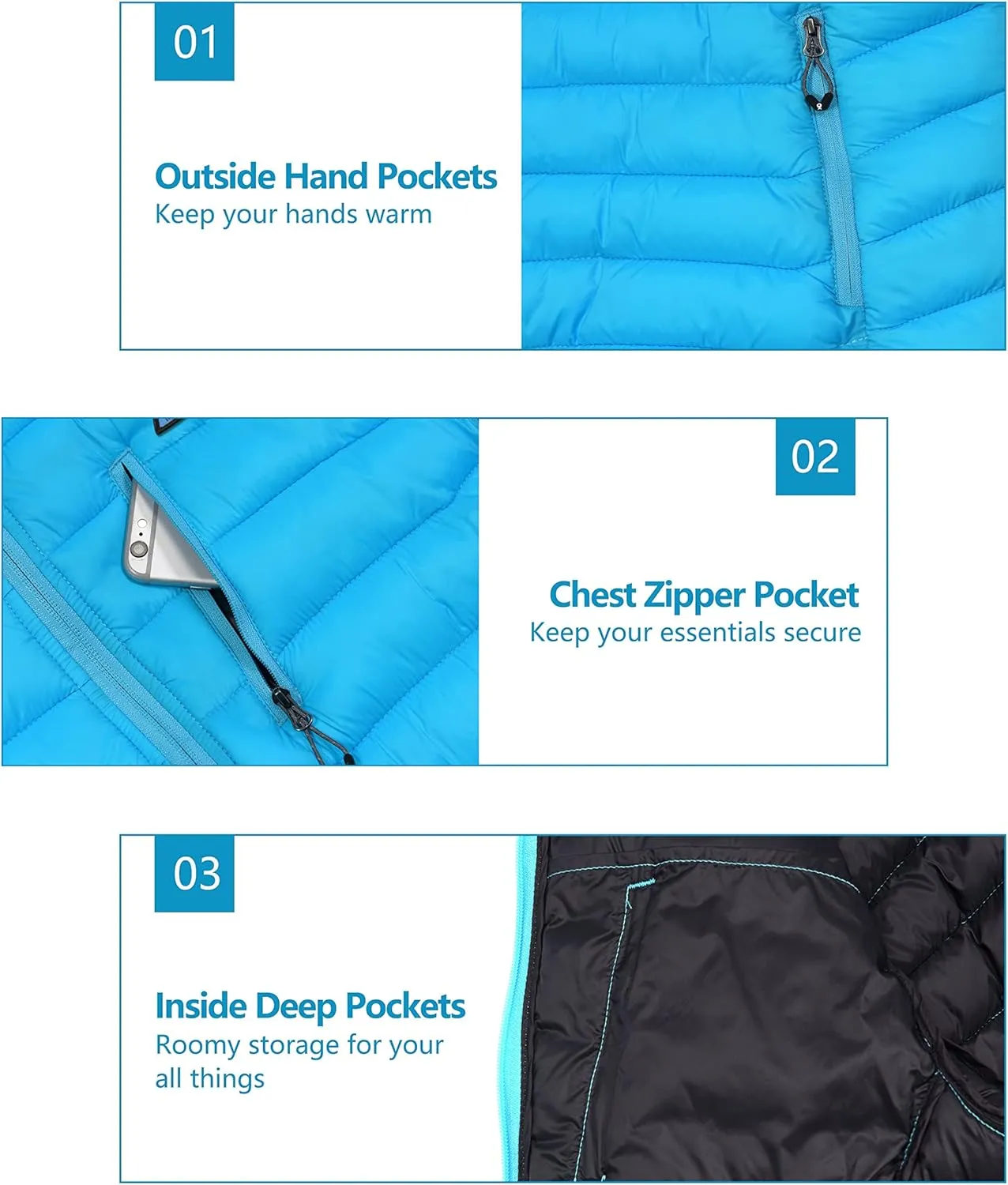 Mapamyumco Women's Puffer Jacket, Lightweight Hooded Winter Coat Windproof and Packable
