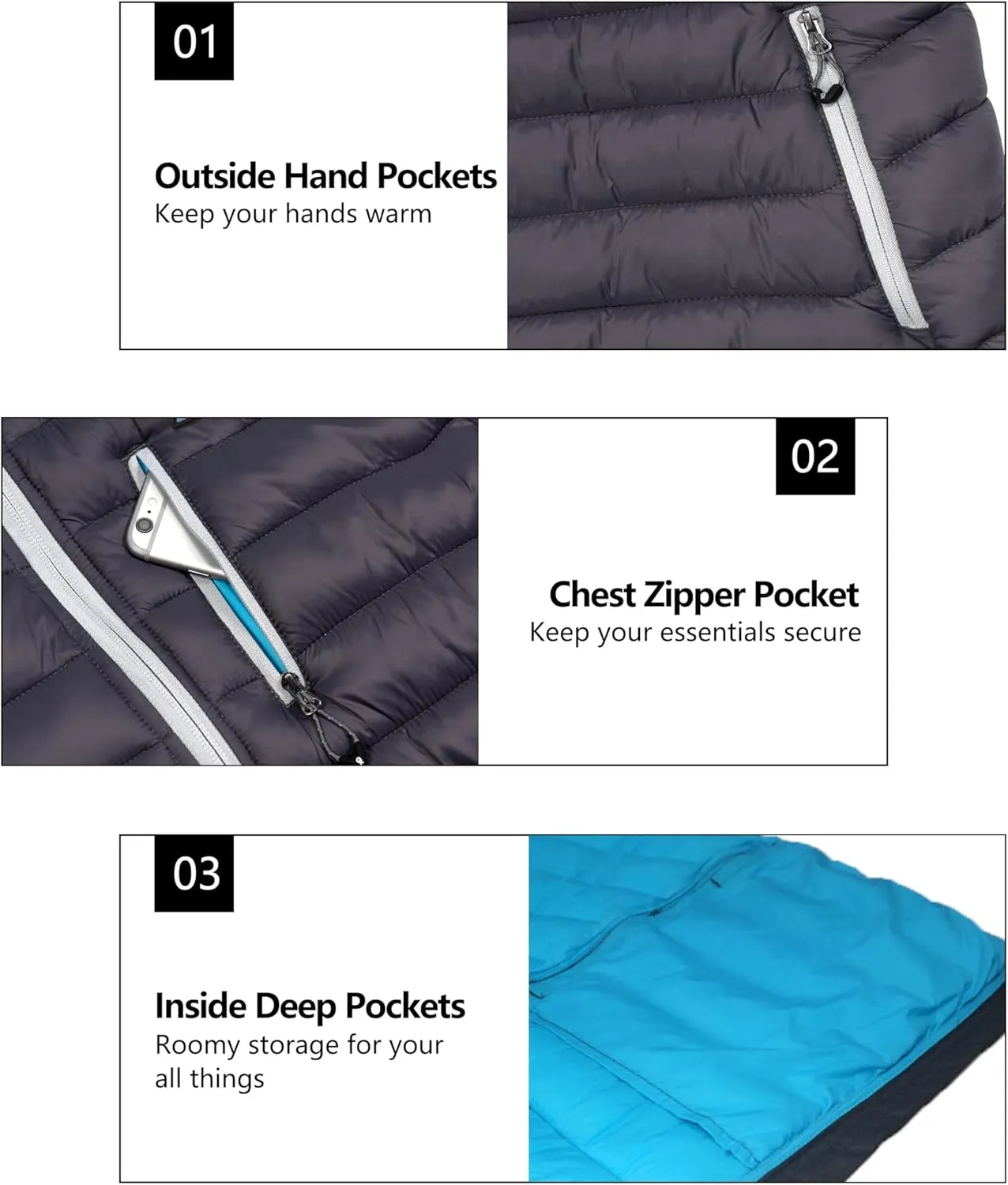 Mapamyumco Women's Puffer Jacket, Lightweight Hooded Winter Coat Windproof and Packable