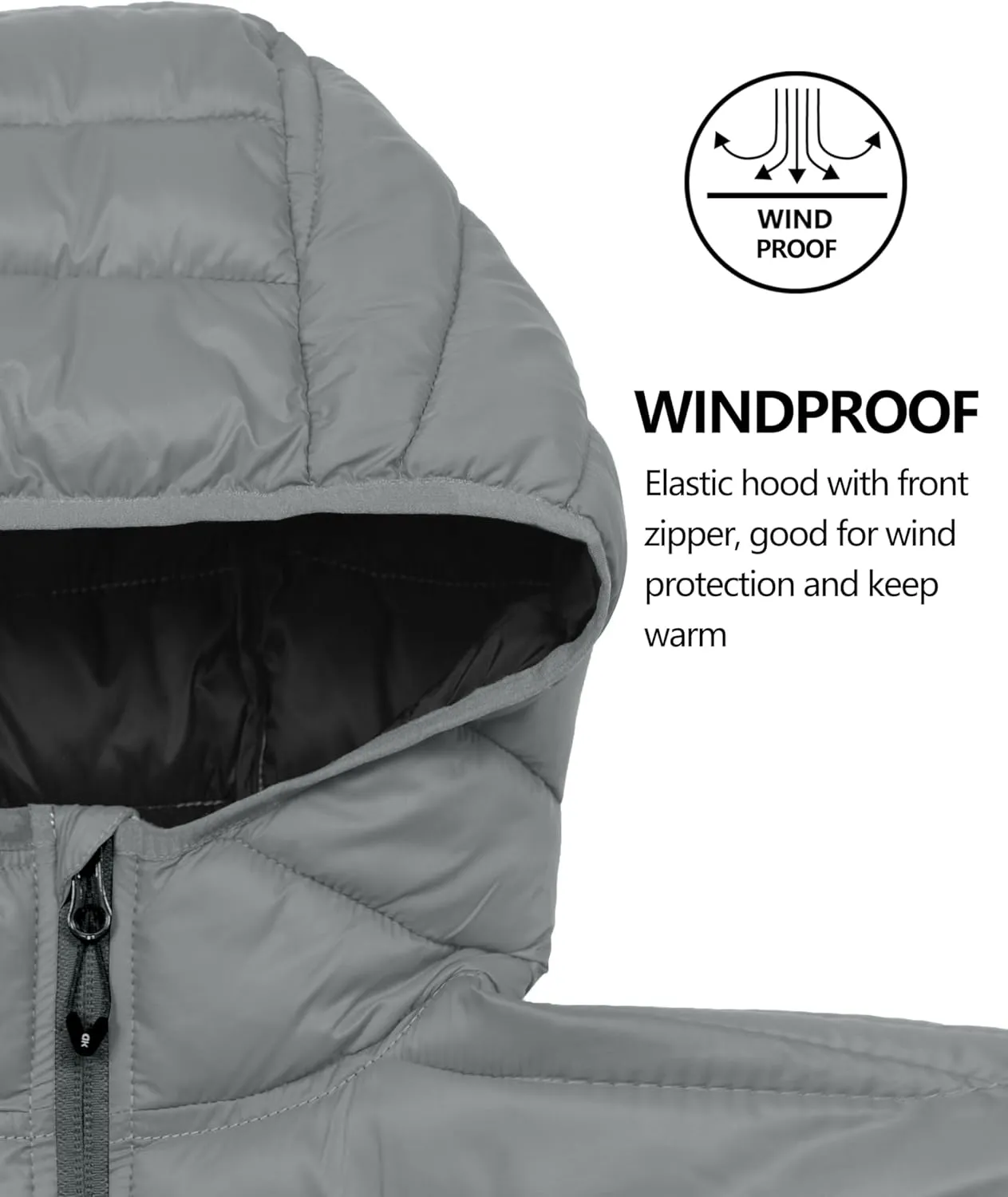 Mapamyumco Women's Puffer Jacket, Lightweight Hooded Winter Coat Windproof and Packable
