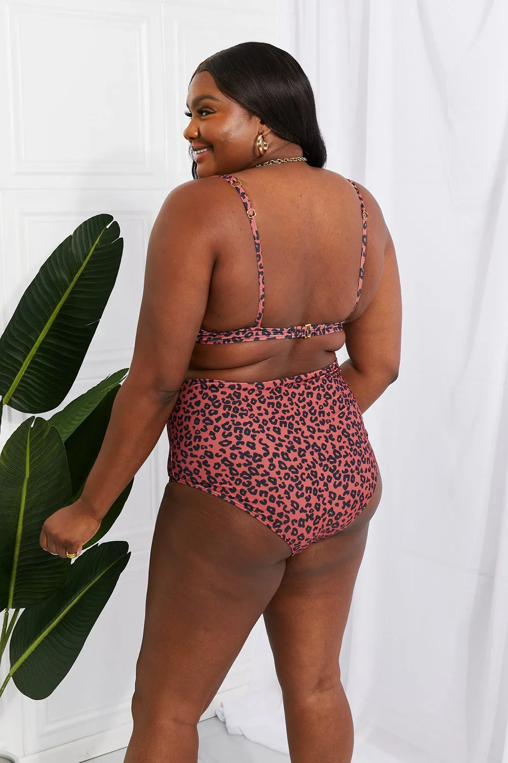 Marina West Swim Take A Dip Twist High-Rise Bikini in Ochre - Ships from The US