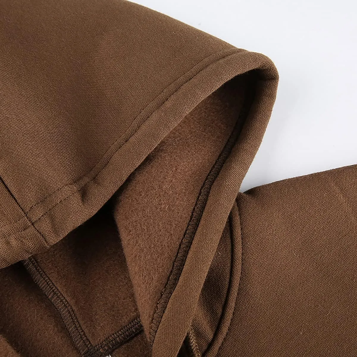 Meladyan Women Oversized Solid Zip Up Hoodie Drawstring Hooded Long Sleeve Fleece Vintage Sweatshirts Jackets Pockets 90s