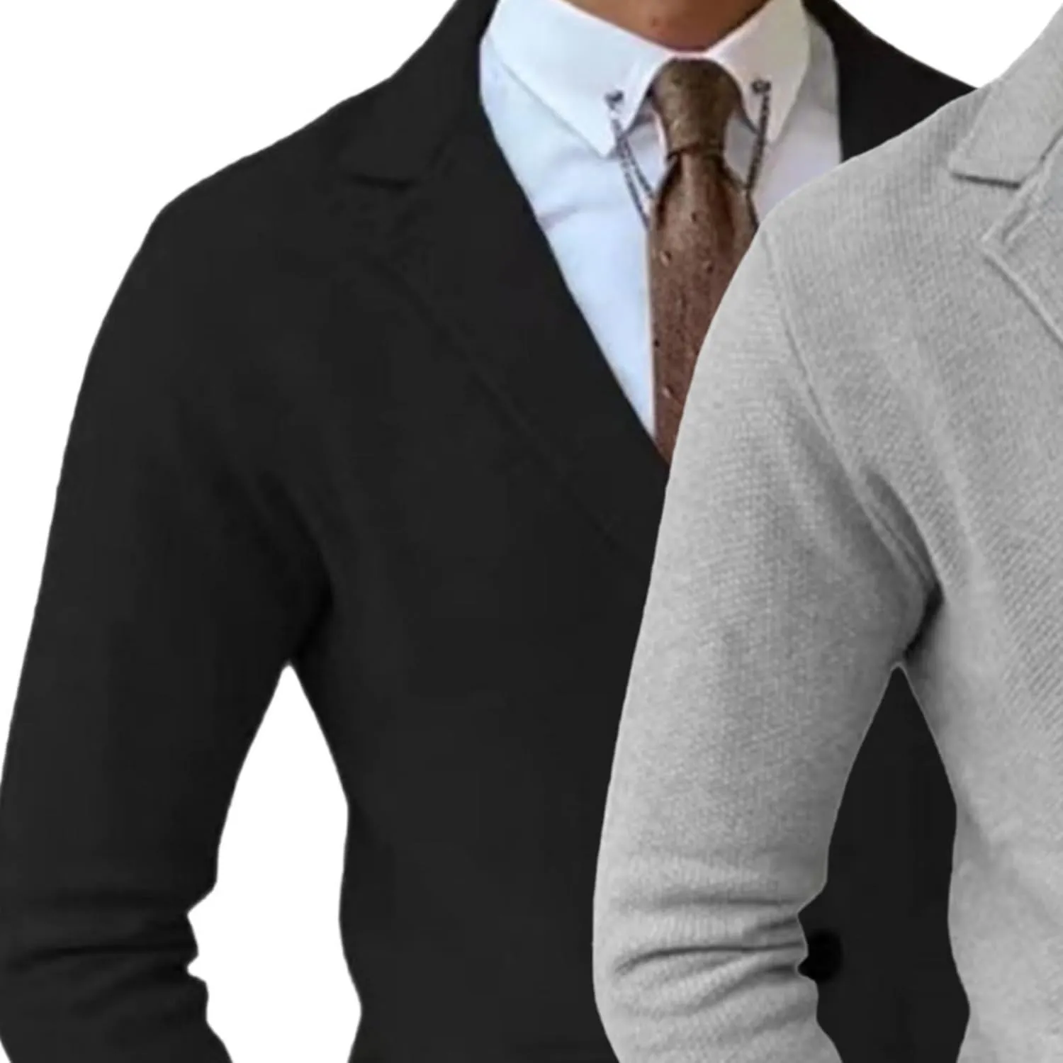 Men Blazer Knit Cardigan Shawl Collar Button Blazer Cardigan Shawl Collar Buttons Knit Cardigan Sweater
