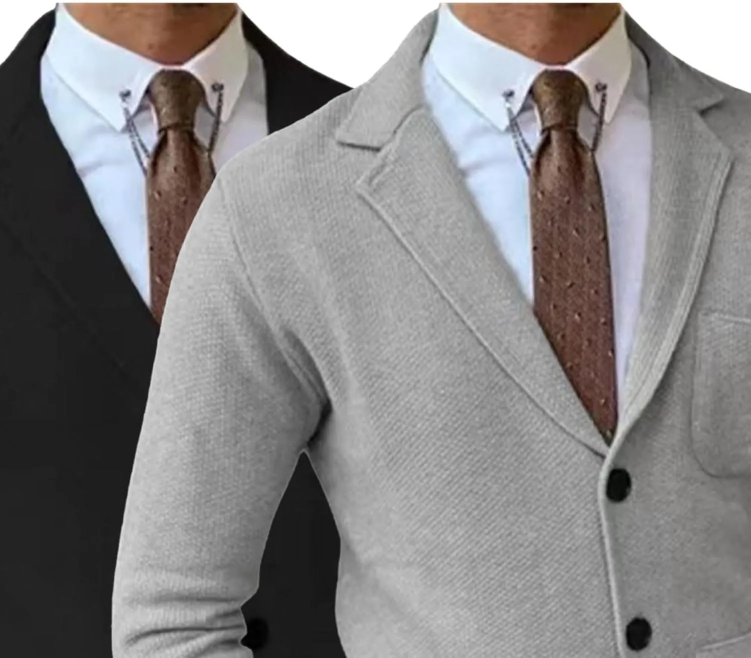 Men Blazer Knit Cardigan Shawl Collar Button Blazer Cardigan Shawl Collar Buttons Knit Cardigan Sweater