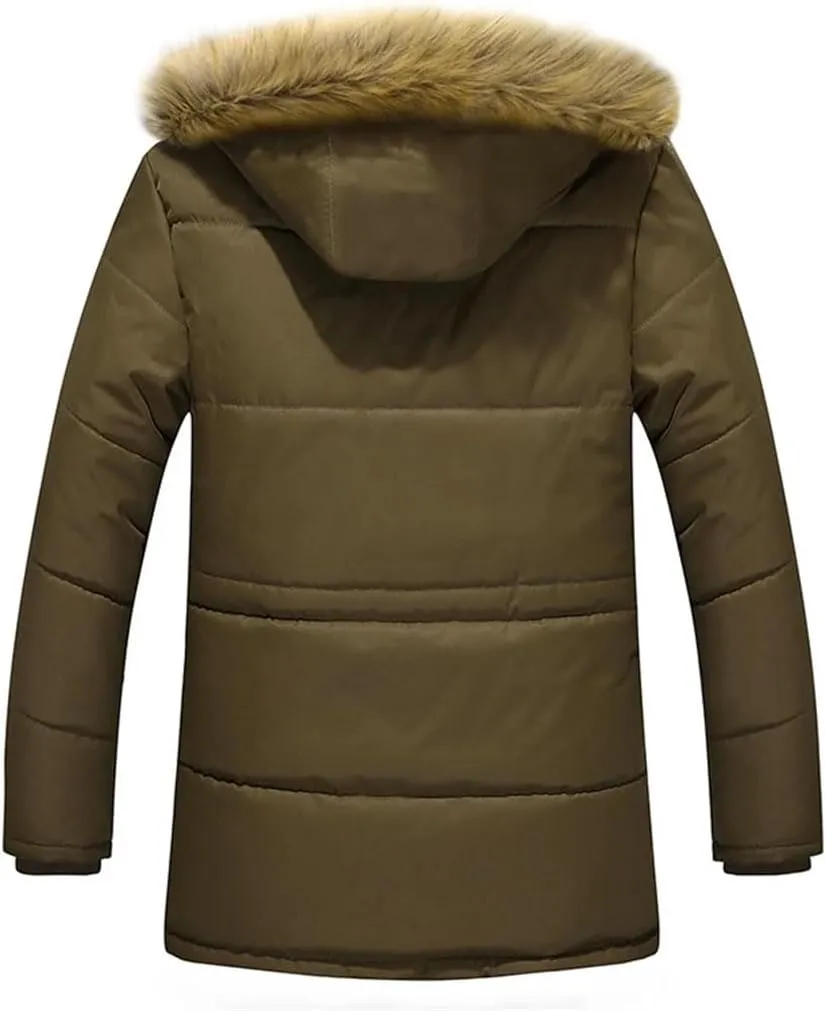 Men Parkas Winter Warm Wadded Jacket Thick Cotton Padded Coat