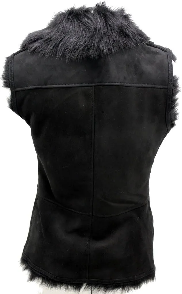 Men's Brown Sheepskin Leather Detachable Hood Duffle Coat