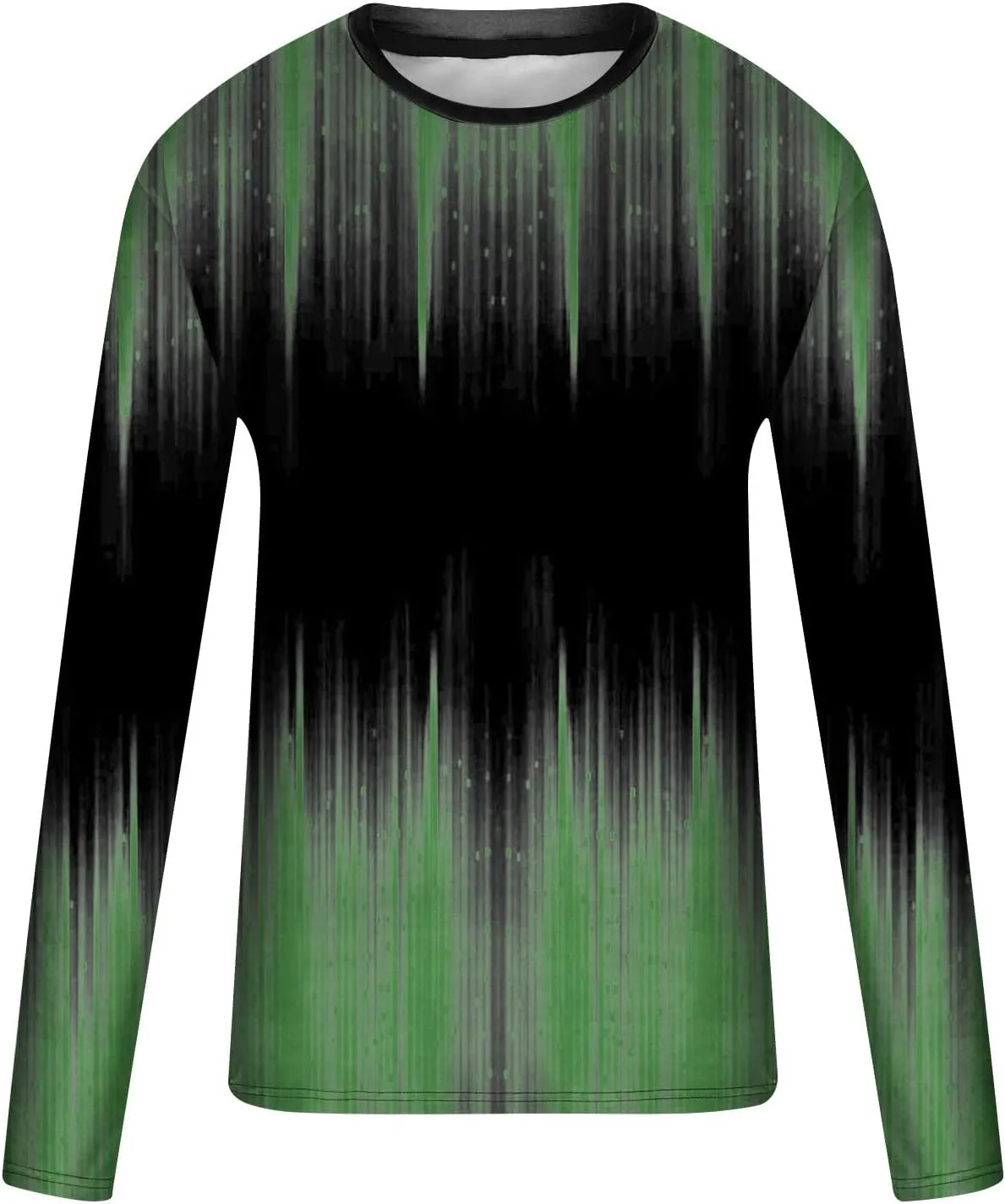Men's Casual Round Neck Long Sleeve Pullover Printed T-Shirt Blouse Tops, 2024 Tall and Big Mens Tops Fall Trendy